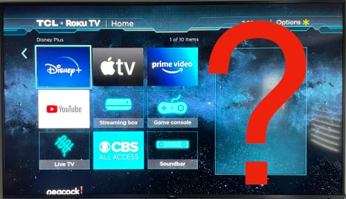 On the right hand side of the Roku home screen there is usually an ad.